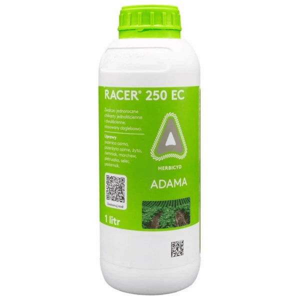 Butelka 1 l herbicydu Racer 250 EC firmy ADAMA z flurochloridonem