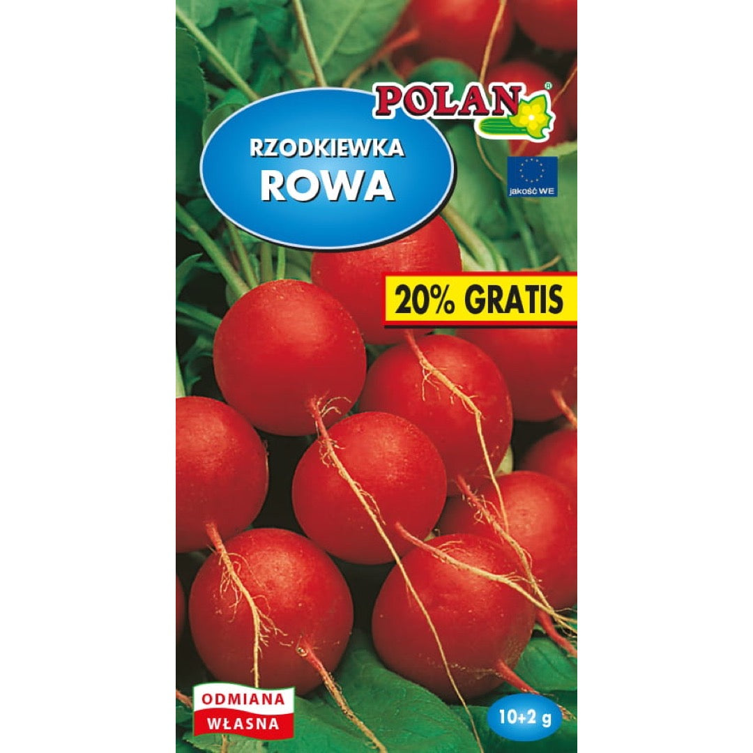 Saszetka nasion rzodkiewki Rowa Polan, 10 g plus 2 g gratis