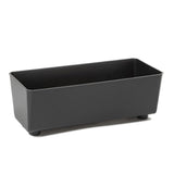 Czarna skrzynka Saga Lamela z recyklingu 37,5 x 17 cm na białym tle
