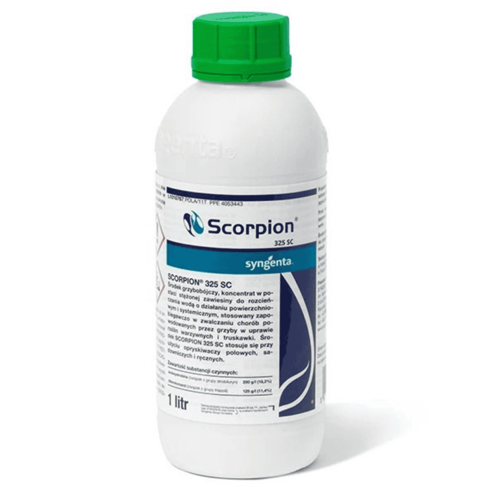Butelka 1 l fungicydu Scorpion 325 SC firmy Syngenta