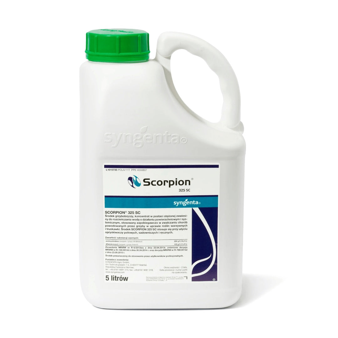 Kanister 5 l fungicydu Scorpion 325 SC firmy Syngenta