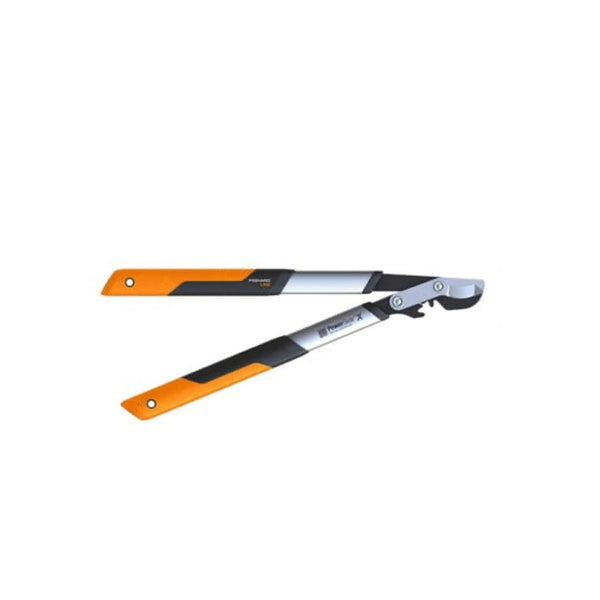 Sekator nożycowy dźwigniowy LX92 PowerGearX Fiskars z długimi rączkami na białym tle