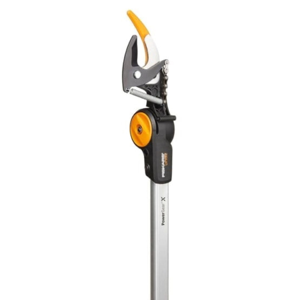 Głowica tnąca sekatora Żyrafa UPX82 PowerGearX Fiskars z pomarańczowym wspornikiem ostrza