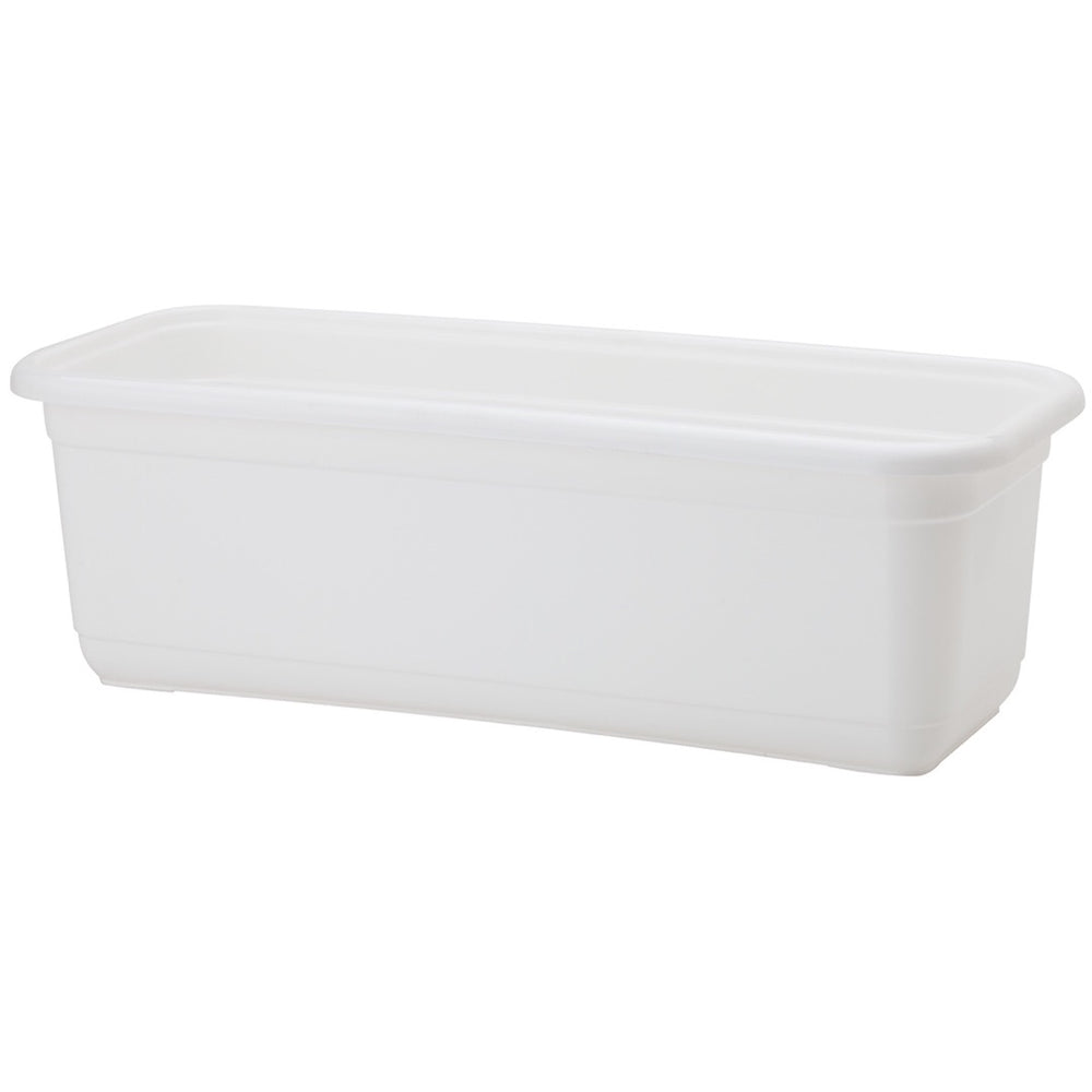 Biała skrzynka balkonowa Venus Form-Plastic na białym tle