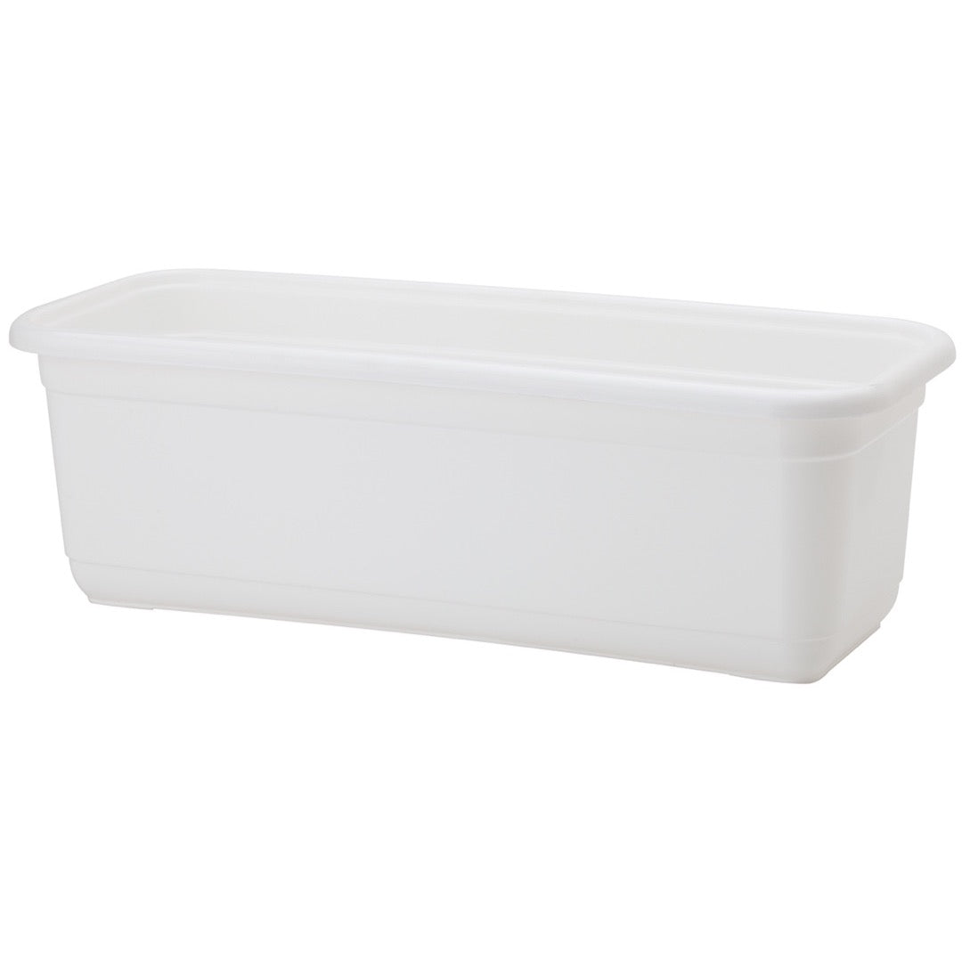 Biała skrzynka balkonowa Venus Form-Plastic na białym tle