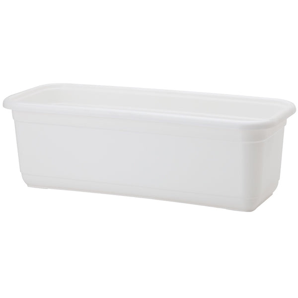 Biała skrzynka balkonowa Venus Form-Plastic na białym tle