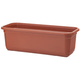 Skrzynka balkonowa Venus Form-Plastic w kolorze terakota na białym tle