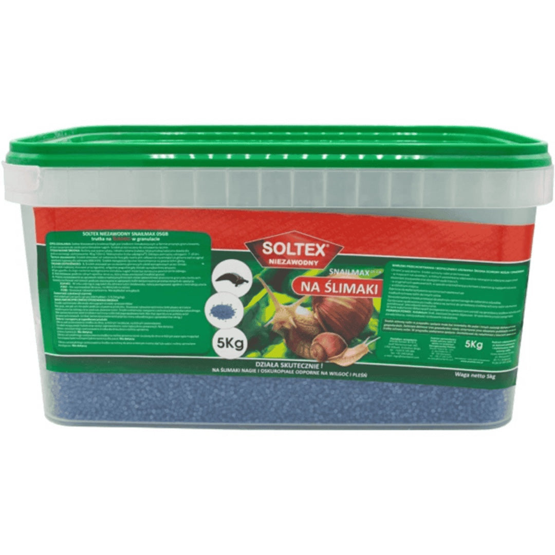 Wiaderko 5 kg trutki na ślimaki Snailmax firmy Soltex z metaldehydem