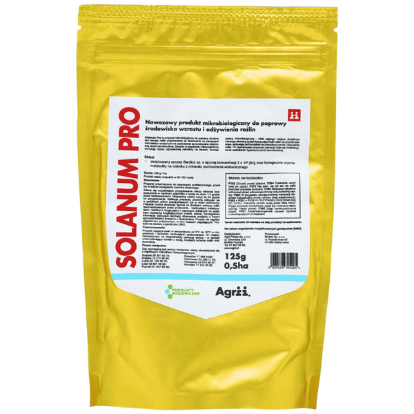 Torebka 125 g mikrobiologicznego preparatu Solanum Pro firmy Agrii do uprawy ziemniaka