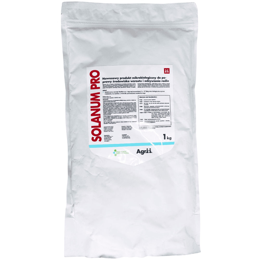 Opakowanie 1 kg mikrobiologicznego preparatu Solanum Pro firmy Agrii do uprawy ziemniaka