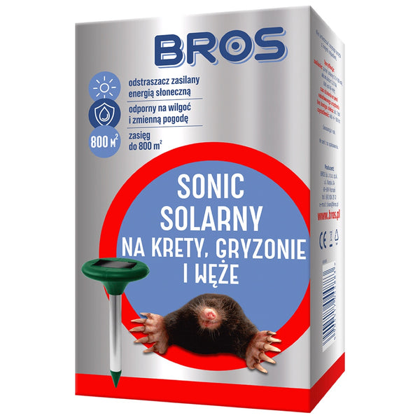 Odstraszacz kretów Sonic Solarny Bros w opakowaniu