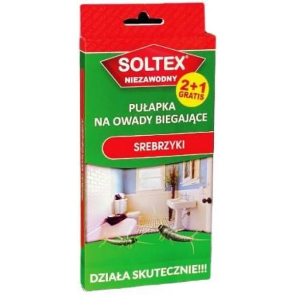 Opakowanie pułapki na owady biegające Soltex na srebrzyki, zestaw 2+1 gratis