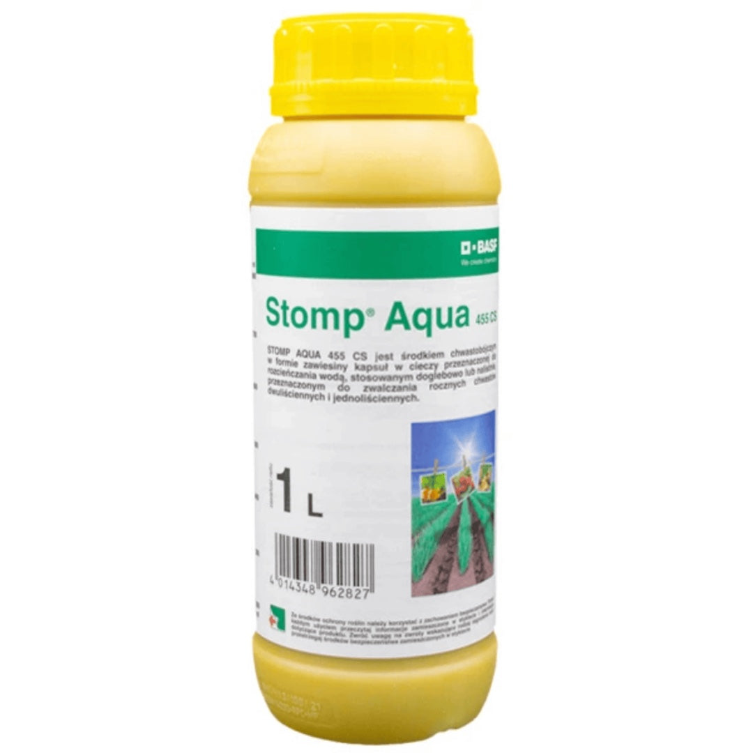 Kanister 1 l herbicydu Stomp Aqua 455 CS firmy BASF z pendimetaliną