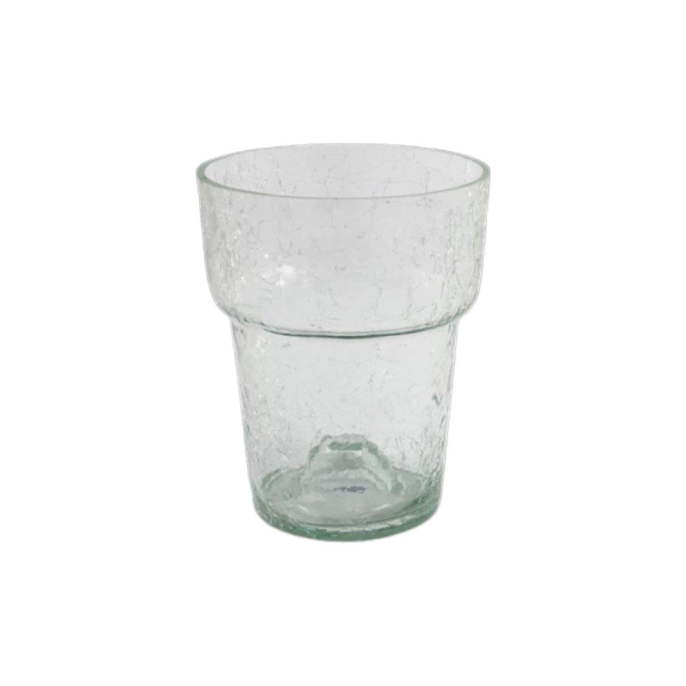 Bezbarwna szklana osłonka do storczyka Cermax, 15 cm, ze spękaną fakturą szkła
