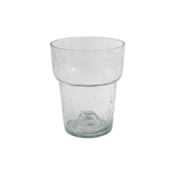 Bezbarwna szklana osłonka do storczyka Cermax, 15 cm, ze spękaną fakturą szkła