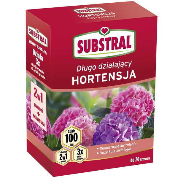 Substral nawóz do hortensji, opakowanie widziane z boku, na białym tle