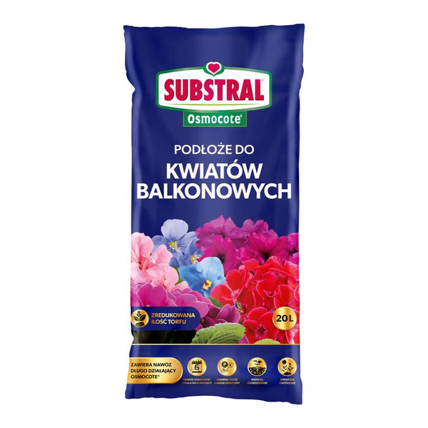 Worek podłoża Substral Osmocote podłoże do roślin balkonowych 20 l z nawozem Osmocote