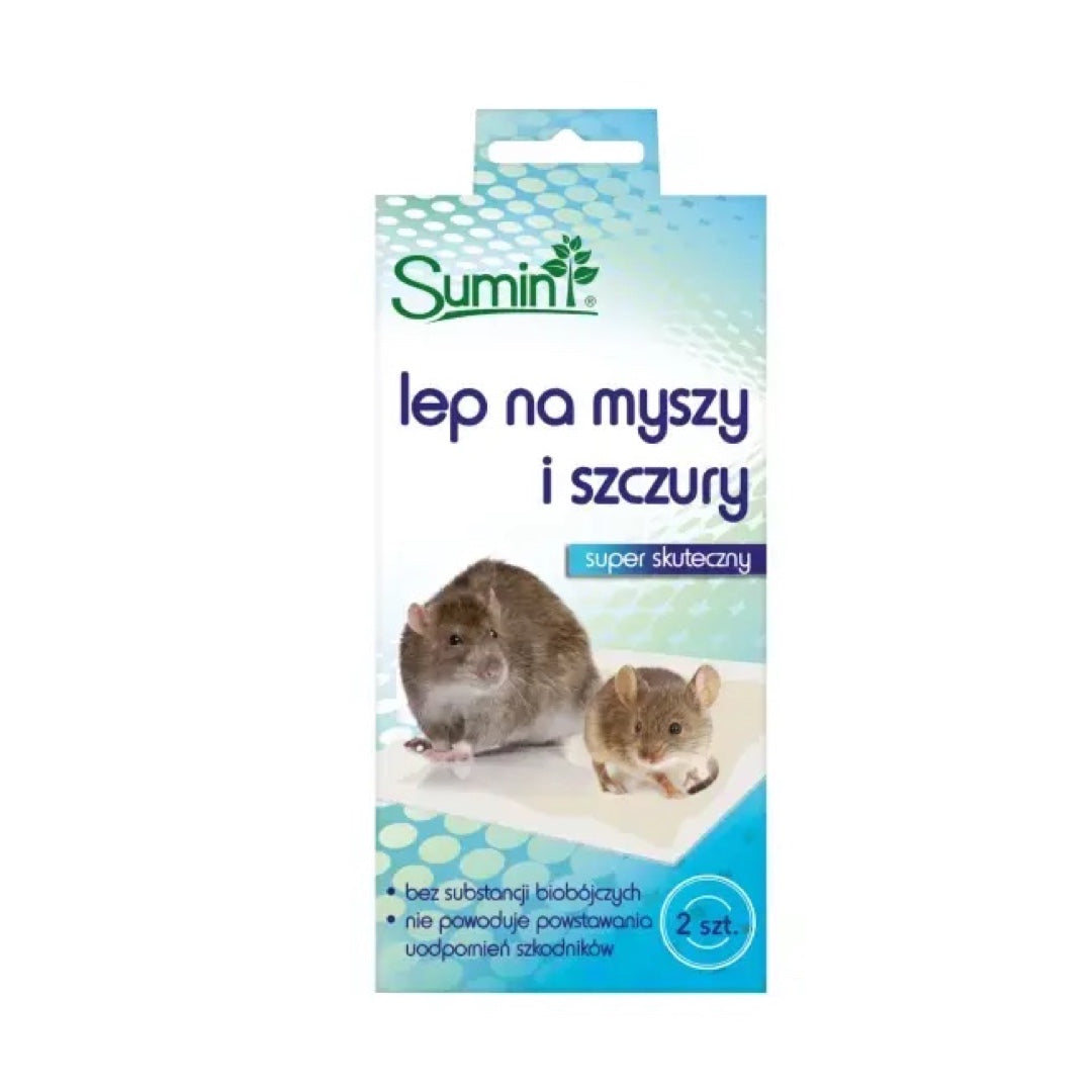 Opakowanie Sumin lep na myszy i szczury, 2 pułapki lepowe