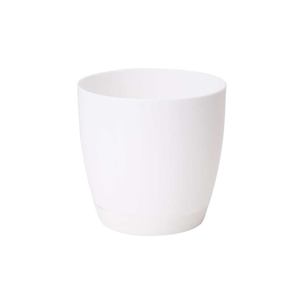 Doniczka Toscana okrągła Form-Plastic, 25 cm, kolor biały, na białym tle