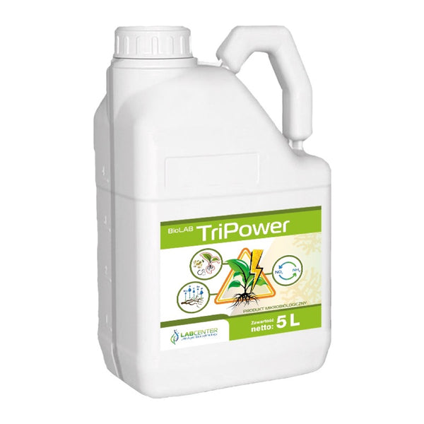 Kanister preparatu biologicznego TriPower 5 l na białym tle