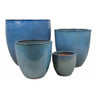Komplet czterech doniczek ceramicznych Tin Tours DCV-0008.4 na białym tle