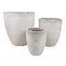 Komplet trzech doniczek ceramicznych Tin Tours DCV-0009-A na białym tle