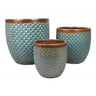 Komplet trzech donic ceramicznych Tin Tours DCV-0030 na białym tle
