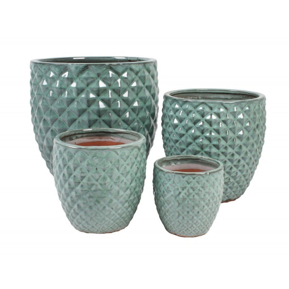 Komplet czterech donic ceramicznych Tin Tours DCV-0051-B.4 na białym tle