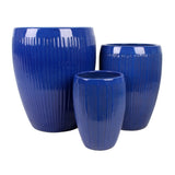 Komplet trzech doniczek ceramicznych Tin Tours DCV-0075 na białym tle