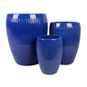 Komplet trzech doniczek ceramicznych Tin Tours DCV-0075 na białym tle