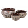 Komplet trzech doniczek ceramicznych Tin Tours DCV-0077 na białym tle