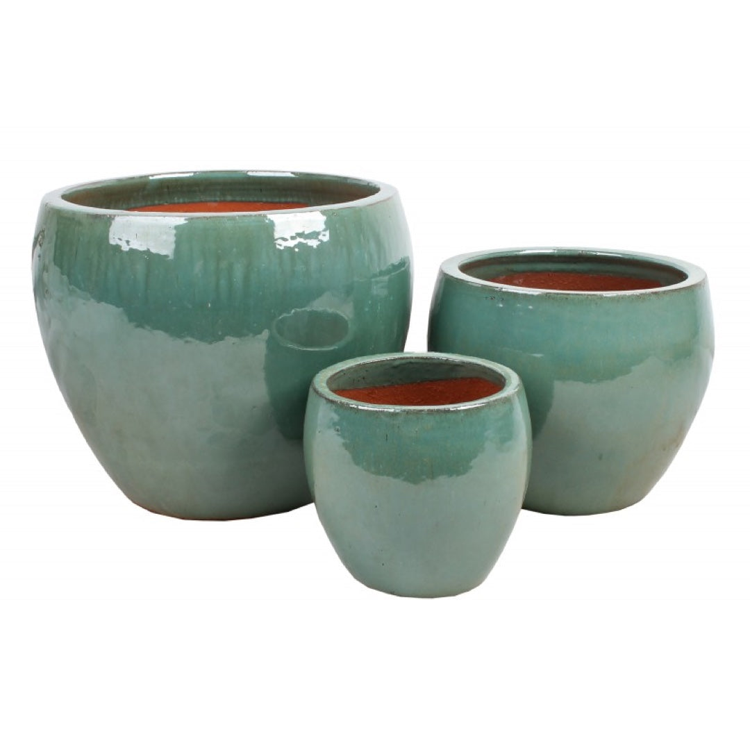 Komplet trzech donic ceramicznych Tin Tours DCV-0087-C na białym tle