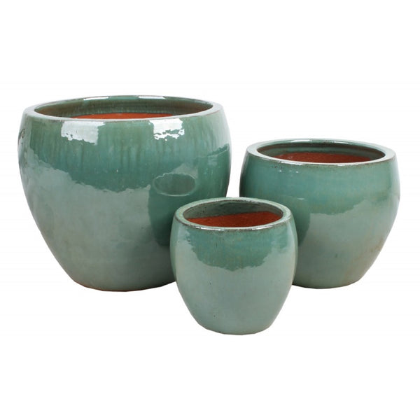 Komplet trzech donic ceramicznych Tin Tours DCV-0087-C na białym tle