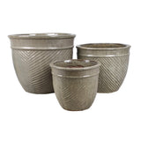 Komplet trzech donic ceramicznych Tin Tours DCV-0117-C na białym tle