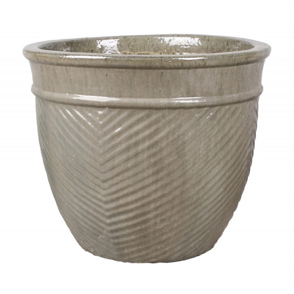 Pojedyncza donica z kompletu Tin Tours DCV-0117-C na białym tle