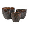 Komplet trzech donic ceramicznych Tin Tours DCV-0118-B na białym tle