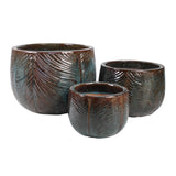 Komplet trzech donic ceramicznych Tin Tours DCV-0135-C na białym tle