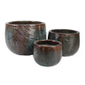 Komplet trzech donic ceramicznych Tin Tours DCV-0135-C na białym tle