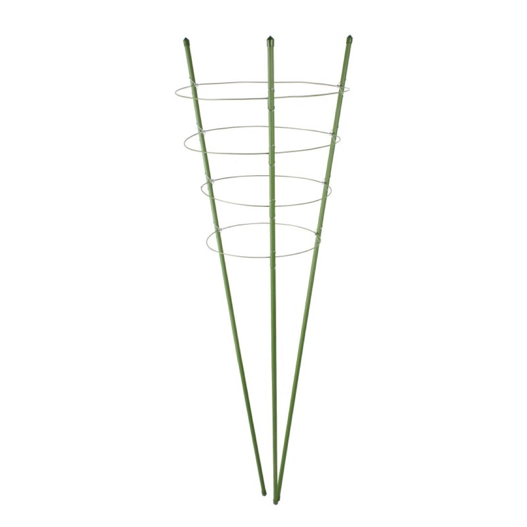 Zielona pierścieniowa podpora do roślin Tin Tours PMP-4-120 o wysokości 120 cm