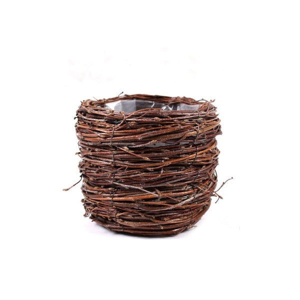Osłonka z gałązek brzozy z folią Tin Tours TD063, 14 cm (brązowy) na białym tle