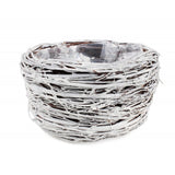 Osłonka z gałązek brzozy z folią Tin Tours TD063, 23 cm (biały) na białym tle