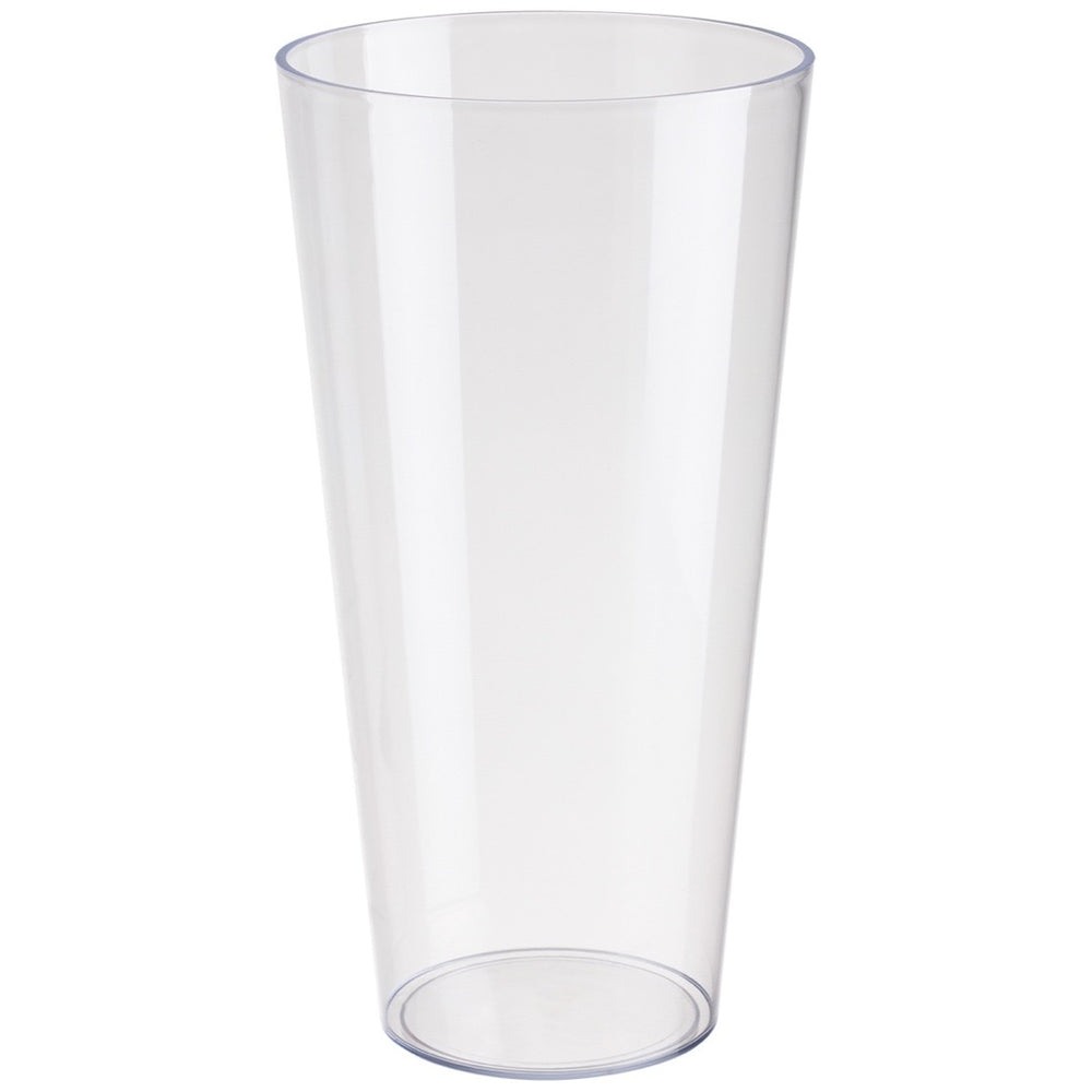 Wysoka transparentna osłonka Tuba Vulcano Form-Plastic na białym tle