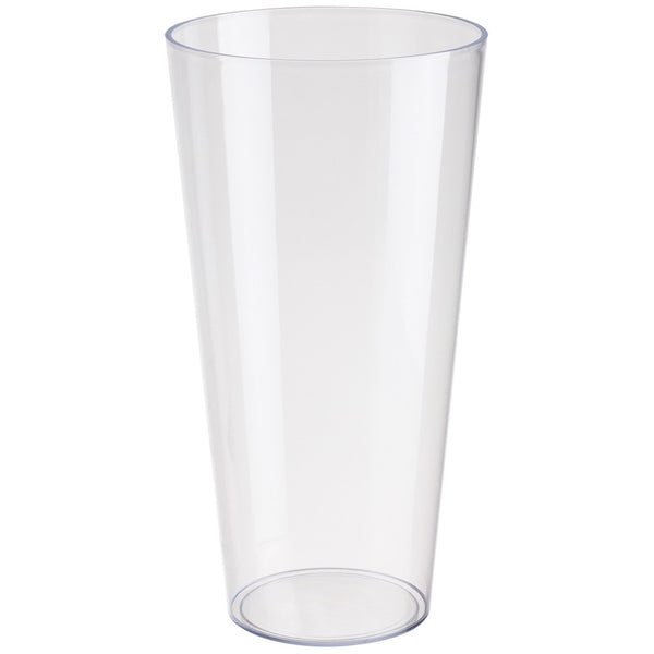 Wysoka transparentna osłonka Tuba Vulcano Form-Plastic na białym tle