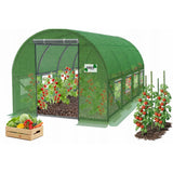 Tunel foliowy ogrodowy Garden Line 6 x 3 x 2 m z uprawą pomidorów, wizualizacja producenta