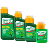 Opakowania koncentratu Roundup AntyChwast Total Ultra: 1000 ml, 500 ml, 250 ml i 140 ml