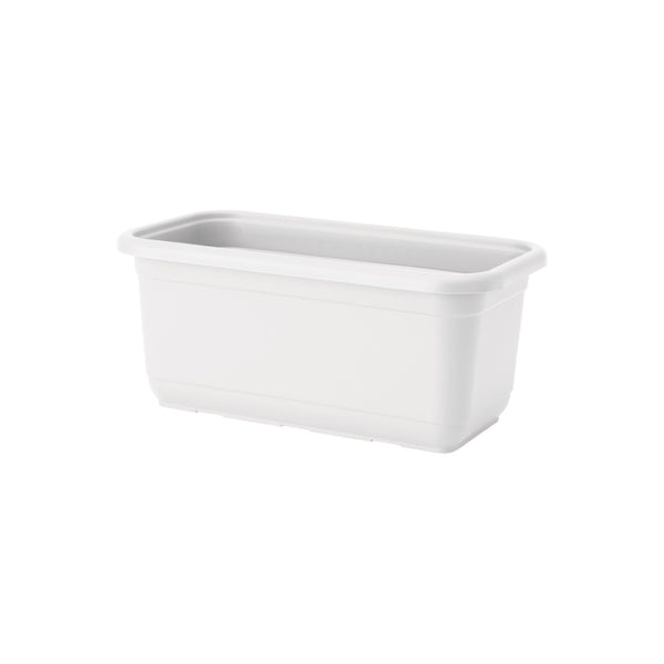 Skrzynka balkonowa Venus Mat Recycled 30 cm w kolorze biały na białym tle