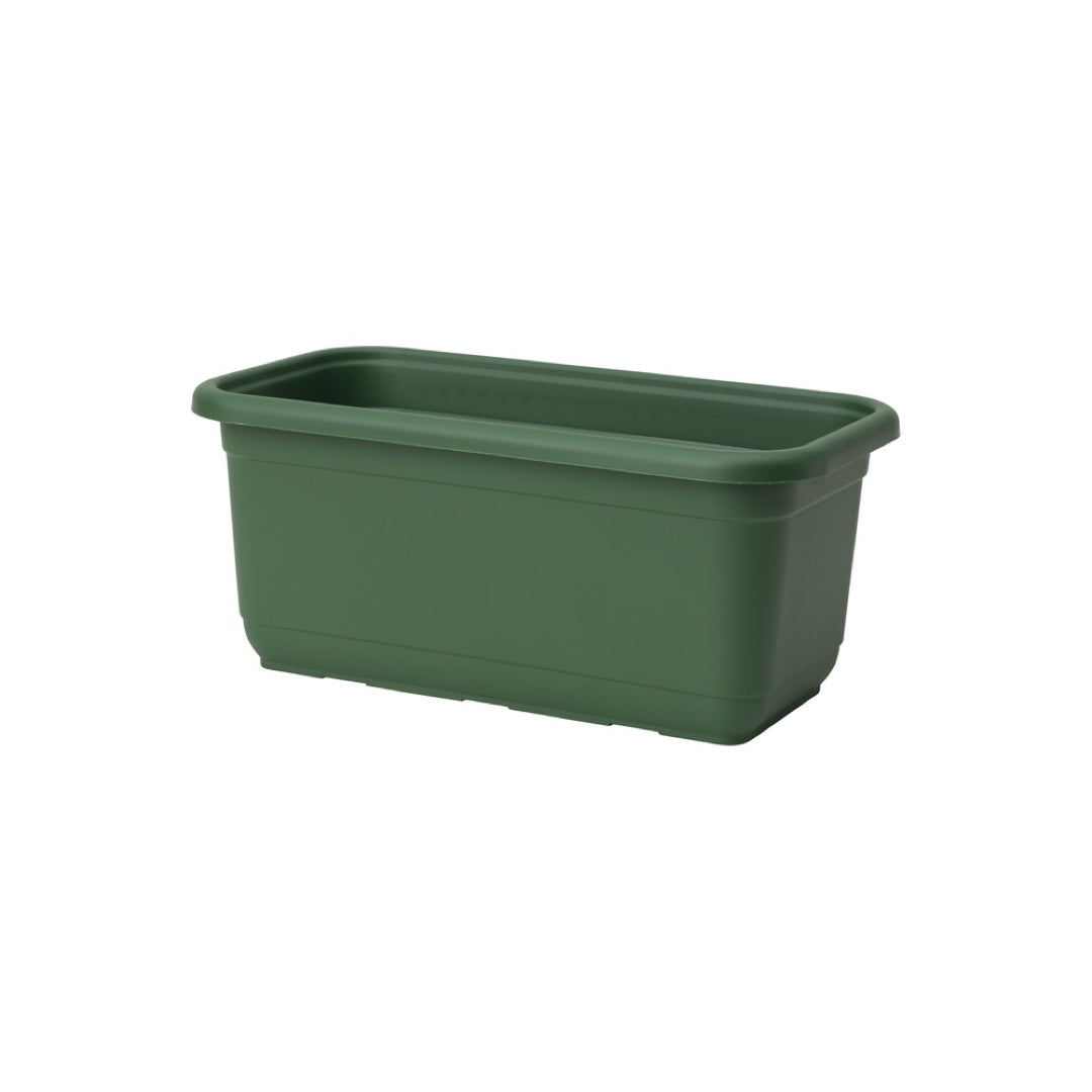 Skrzynka balkonowa Venus Mat Recycled 30 cm w kolorze malachit na białym tle