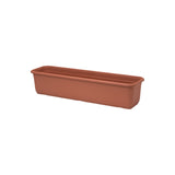 Skrzynka balkonowa Venus Mat Recycled 70 cm w kolorze terrakota na białym tle