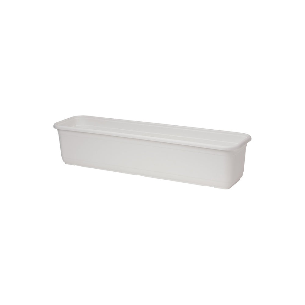 Skrzynka balkonowa Venus Mat Recycled 70 cm w kolorze biały na białym tle