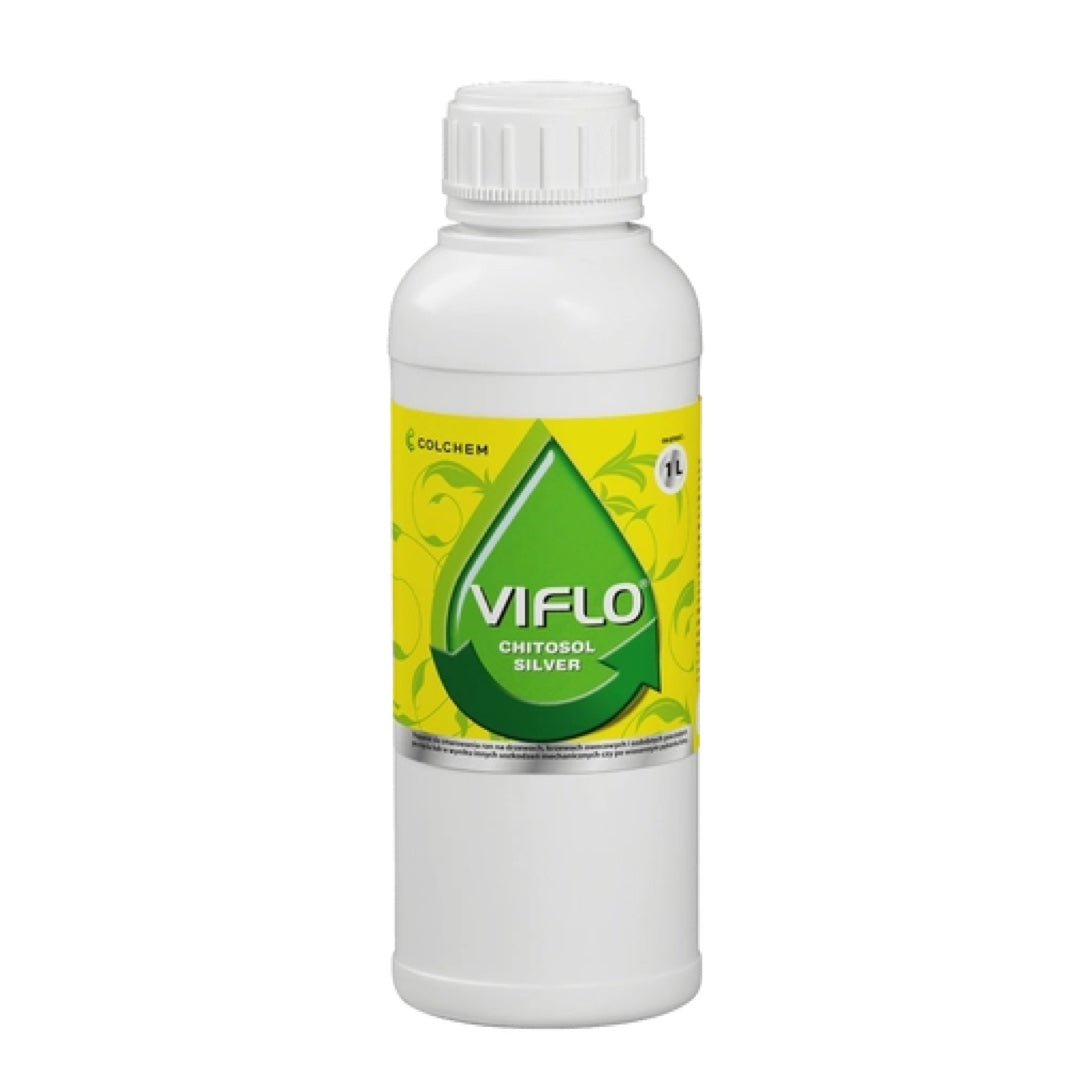 Butelka 1 l żelu Viflo Chitosol Silver firmy Colchem do smarowania ran na drzewach